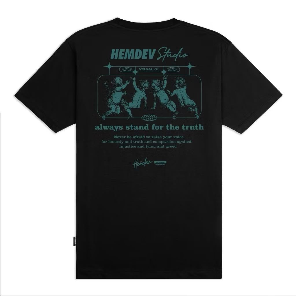 Hemdev Tshirt Roxxane Black Tees Katun