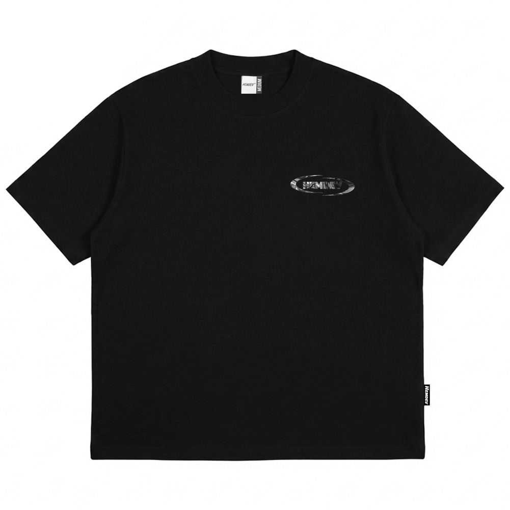 Hemdev Tshirt Boxy Oversized Invert Black Tees Katun