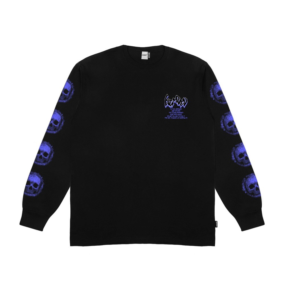Hemdev Tshirt Longsleeve Leatre Black Tees Katun