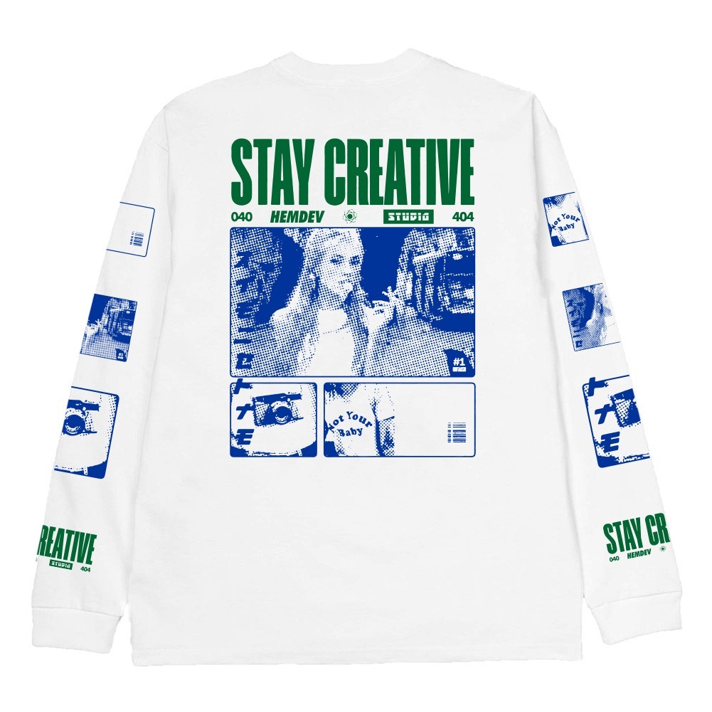  Hemdev Tshirt Longsleeve Algerian White Tees Katun