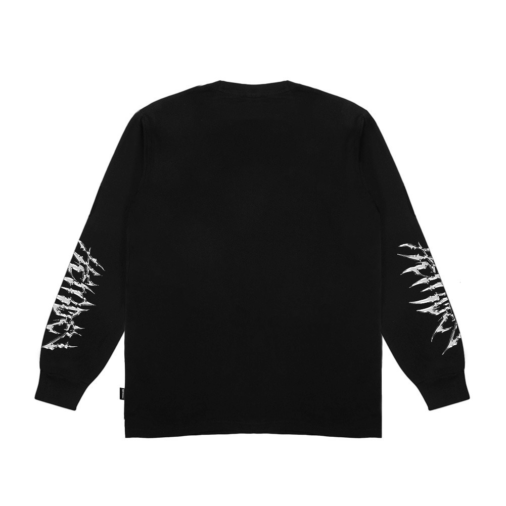 Hemdev Tshirt Longsleeve Guttery Black Tees Katun