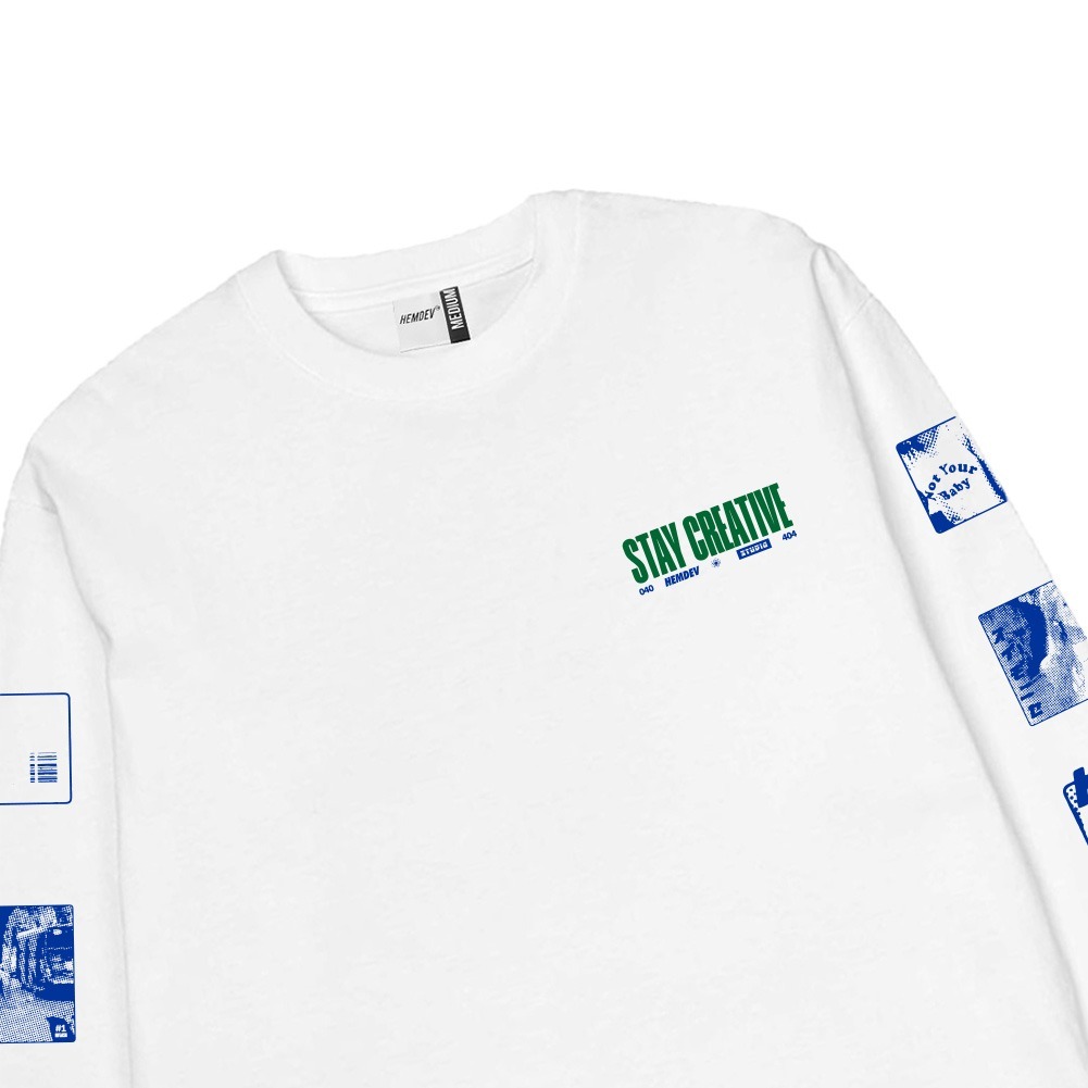  Hemdev Tshirt Longsleeve Algerian White Tees Katun