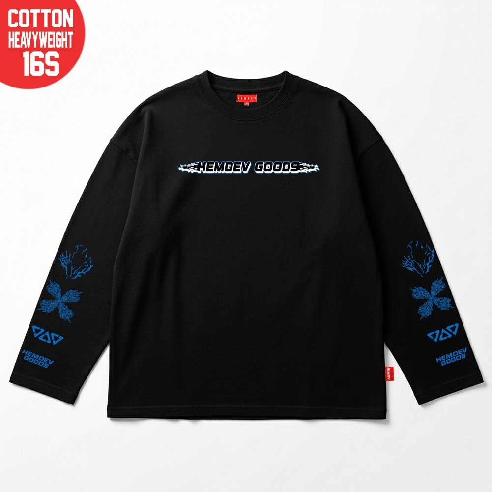 Hemdev Tshirt Boxy 16s Longsleeve Amalthea Black Tees Katun