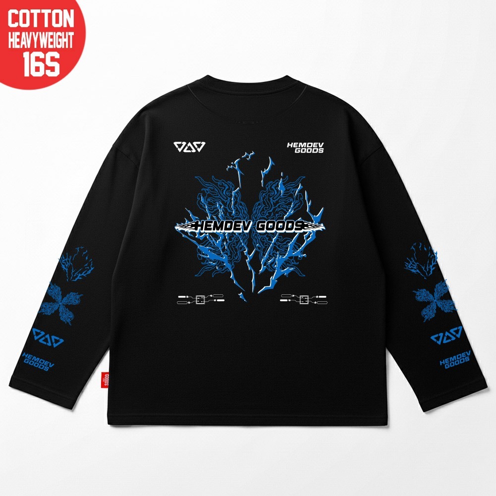Hemdev Tshirt Boxy 16s Longsleeve Amalthea Black Tees Katun