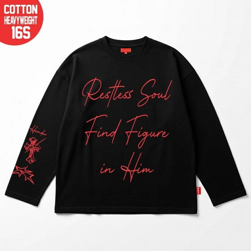 Hemdev Tshirt Boxy 16s Longsleeve Pasiphae Black Tees Katun