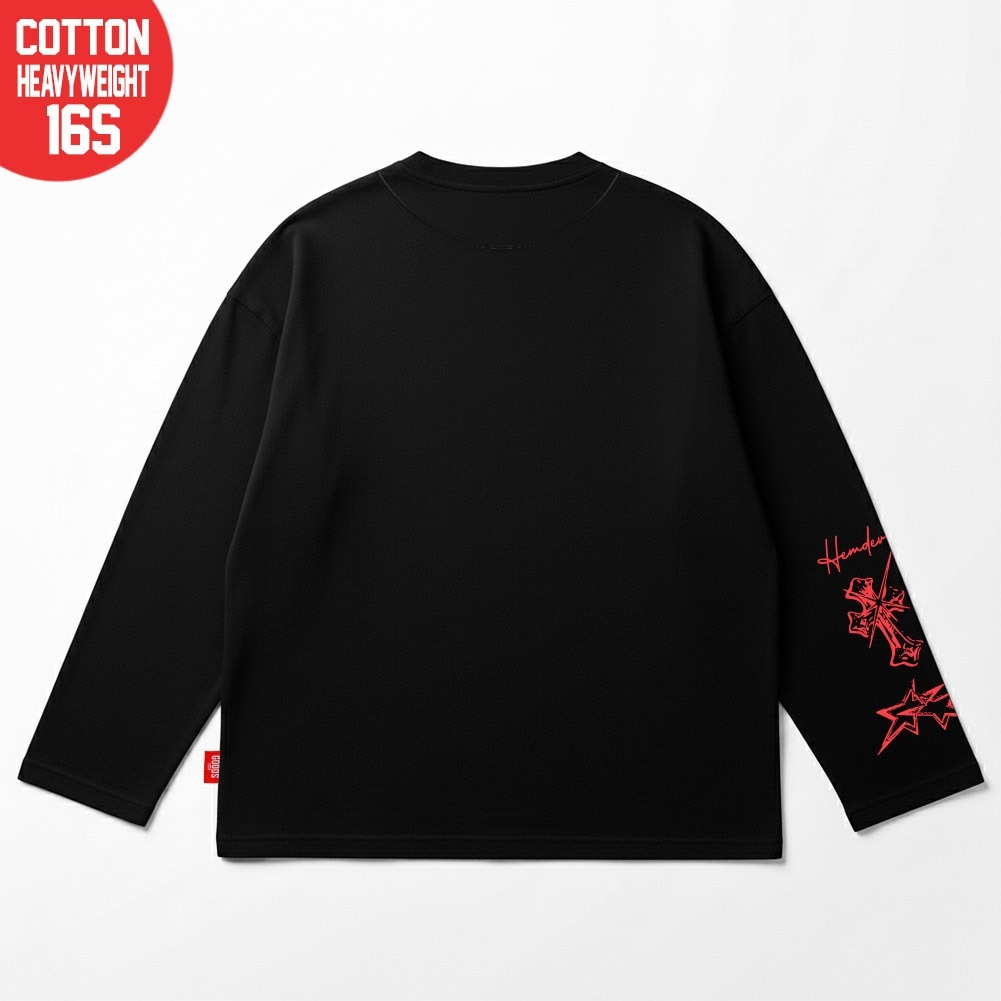 Hemdev Tshirt Boxy 16s Longsleeve Pasiphae Black Tees Katun