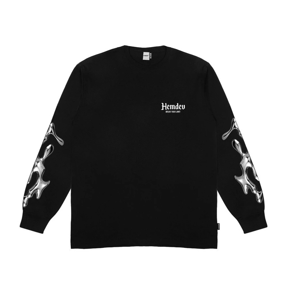 Hemdev Tshirt Longsleeve Carry Out Black Tees Katun