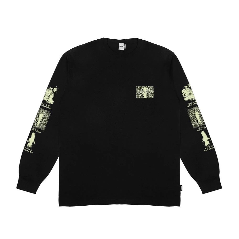 Hemdev Tshirt Longsleeve Chikara Black Tees Katun