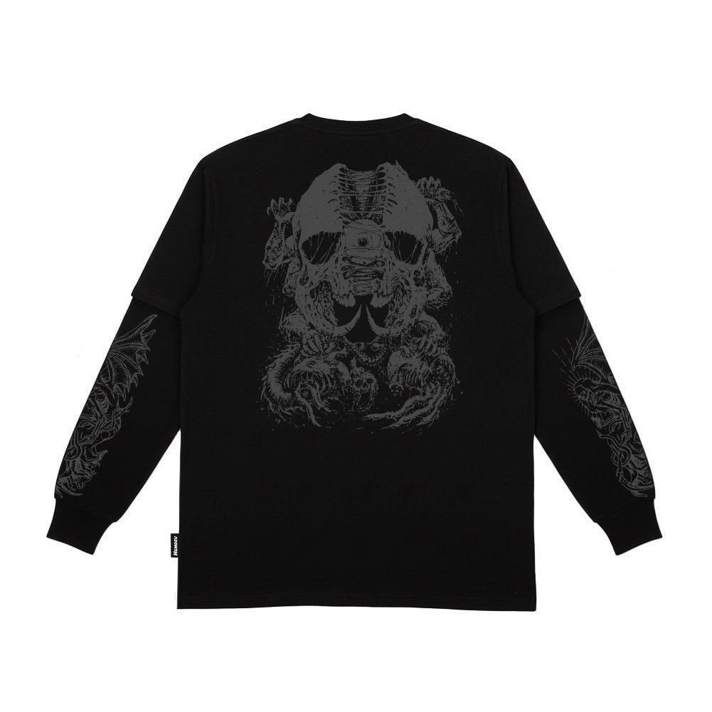 Hemdev Tshirt Doublesleeve Ganys Black Tees Katun