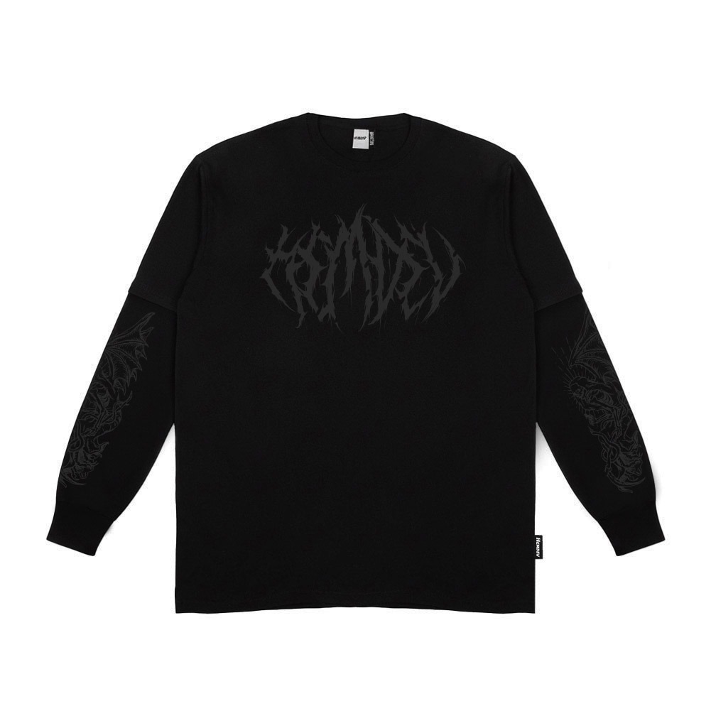 Hemdev Tshirt Doublesleeve Ganys Black Tees Katun