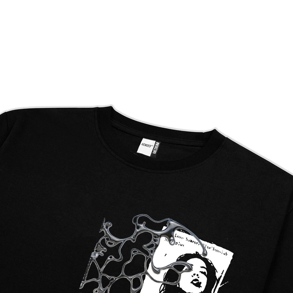Hemdev Tshirt Longsleeve Guttery Black Tees Katun