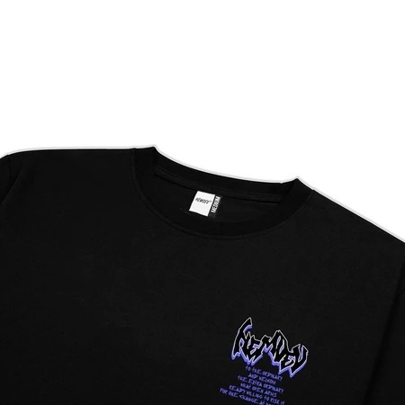 Hemdev Tshirt Longsleeve Leatre Black Tees Katun