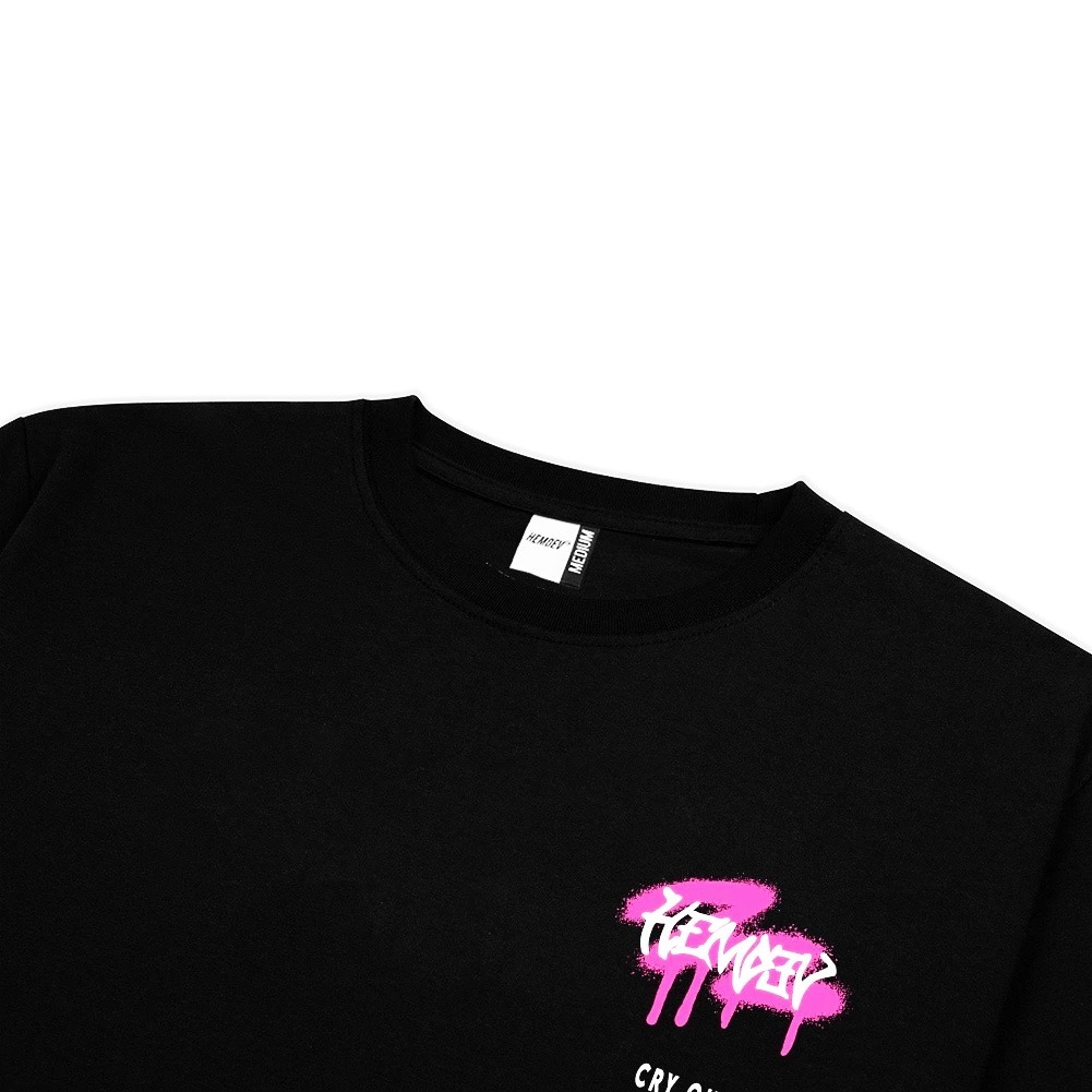 Hemdev Tshirt Longsleeve Cry Black Tees Katun