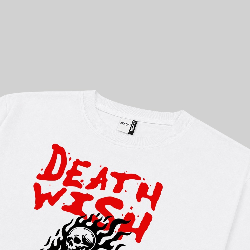 Hemdev Tshirt Longsleeve Deathwish White Tees Katun