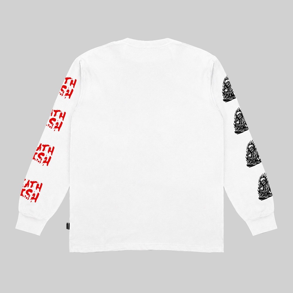 Hemdev Tshirt Longsleeve Deathwish White Tees Katun