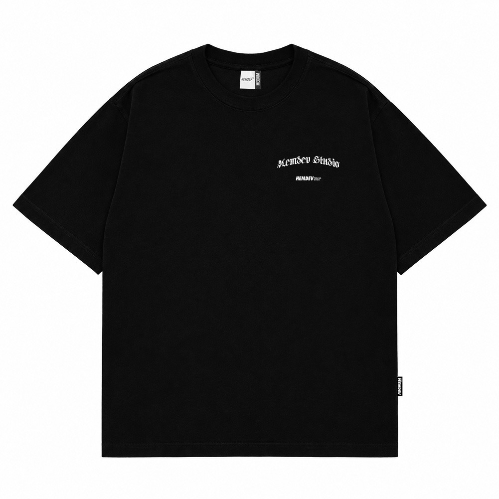 Hemdev Tshirt Oversize Greg Black Tees Katun