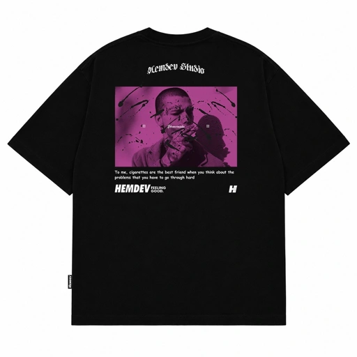Hemdev Tshirt Oversize Greg Black Tees Katun