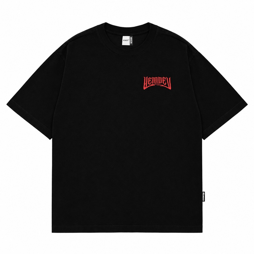 Hemdev Tshirt Oversize Courage Black Tees Katun