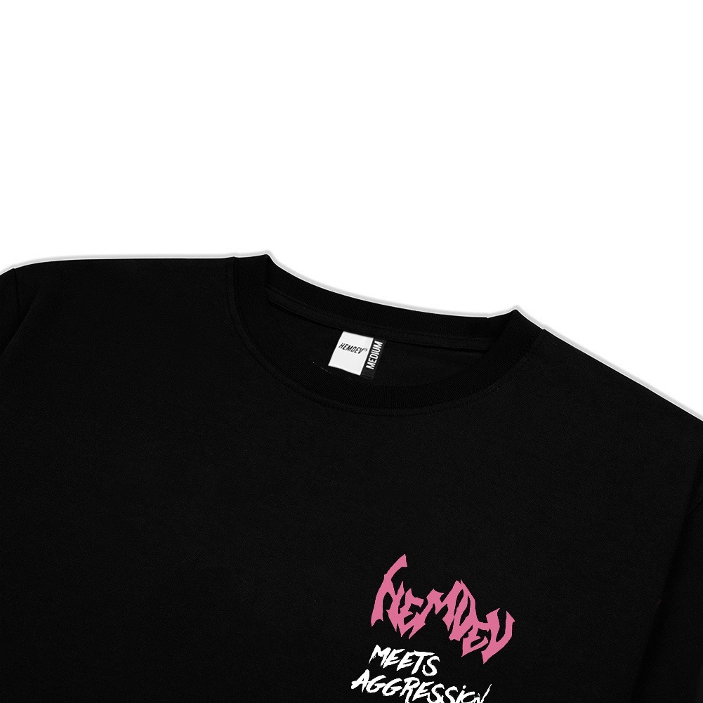 Hemdev Tshirt Oversize Aggression Black Tees Katun