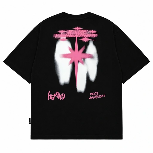 Hemdev Tshirt Oversize Aggression Black Tees Katun