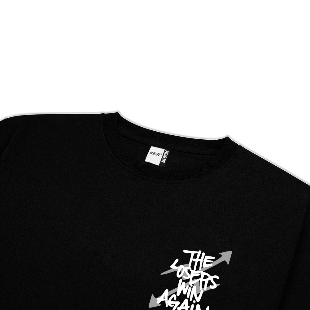 Hemdev Tshirt Oversize Again Black Tees Katun