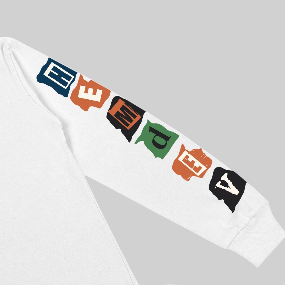 Hemdev Tshirt Longsleeve Puzzles White Tees Katun