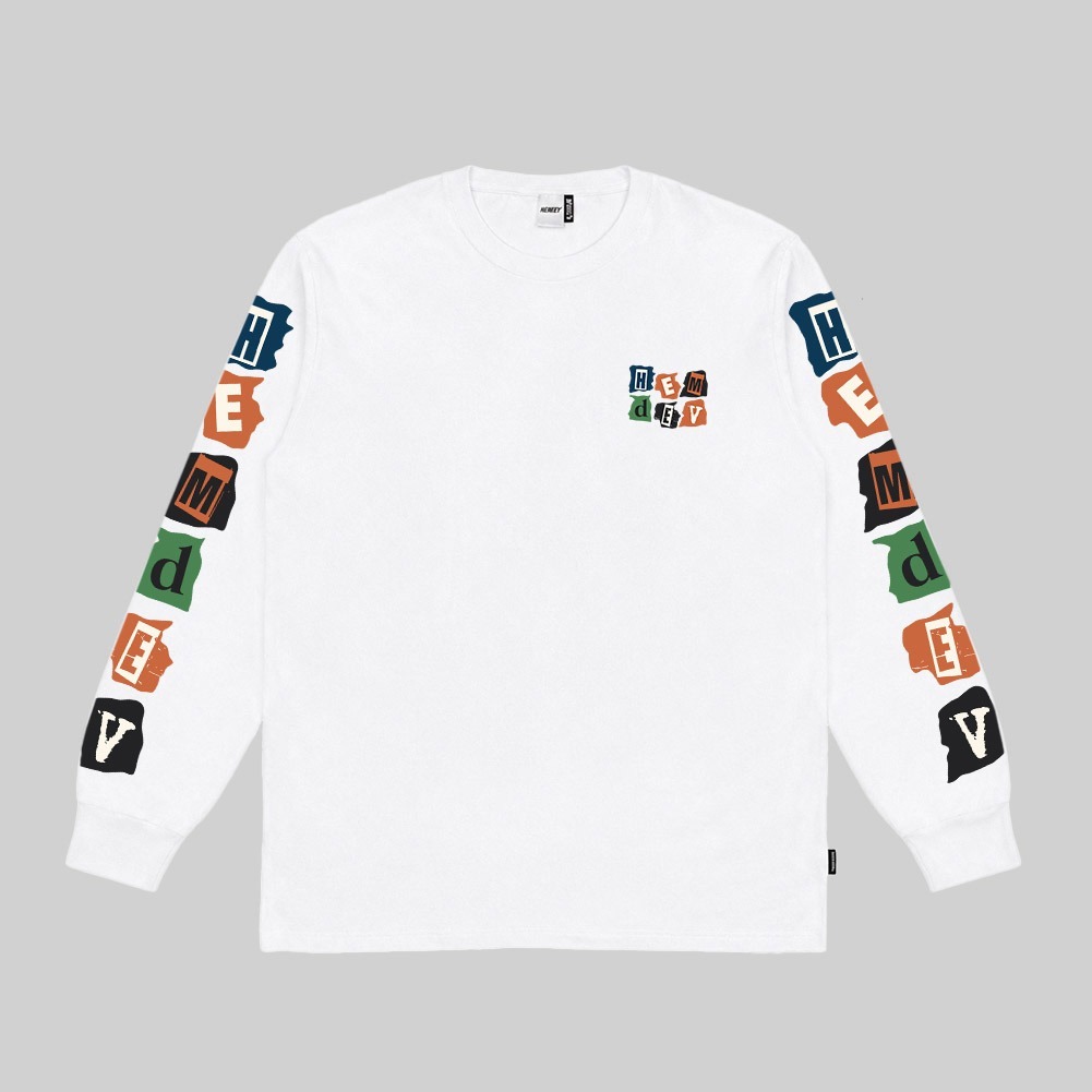 Hemdev Tshirt Longsleeve Puzzles White Tees Katun
