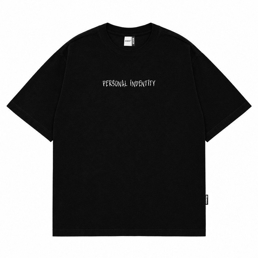 Hemdev Tshirt Oversized Identity Black Tees Katun