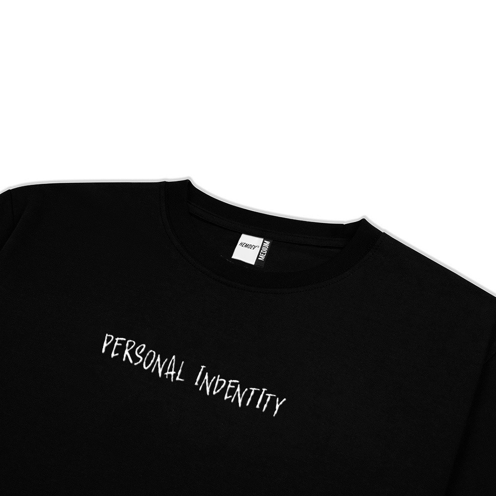 Hemdev Tshirt Oversized Identity Black Tees Katun