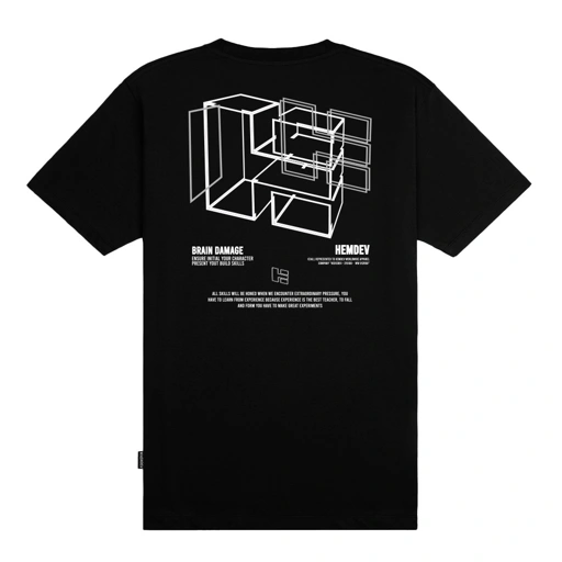 Hemdev Tshirt Damage Black Tees Katun