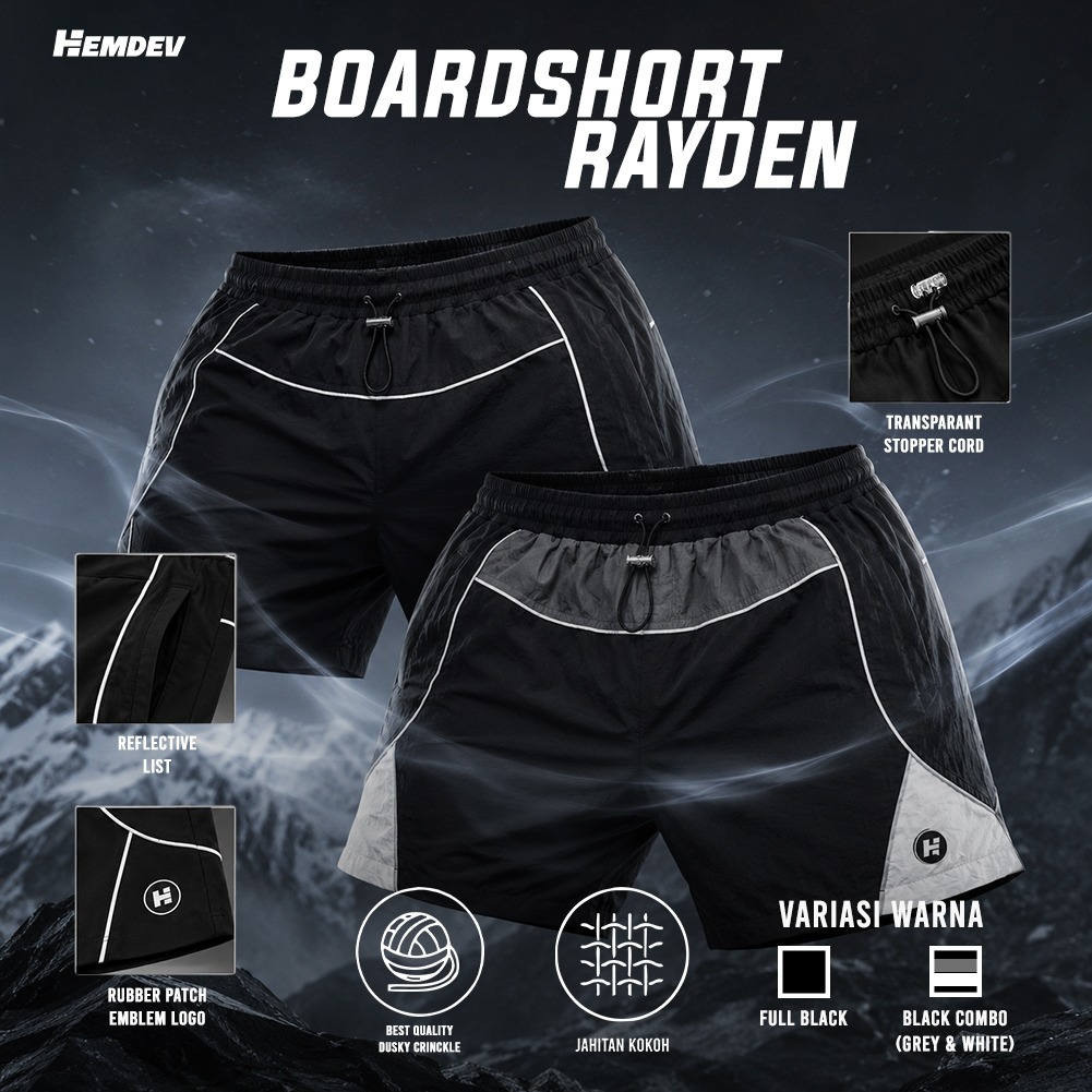 Hemdev Boardshort Reflective Rayden Series