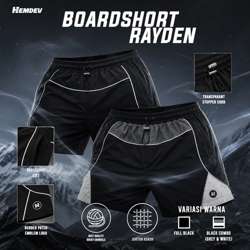 Hemdev Boardshort Reflective Rayden Series