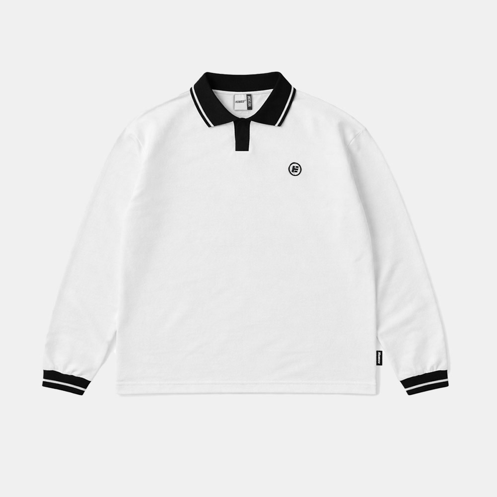 Hemdev Polo Longsleeve Boxy Discover White Tees