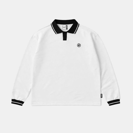 Hemdev Polo Longsleeve Boxy Discover White Tees
