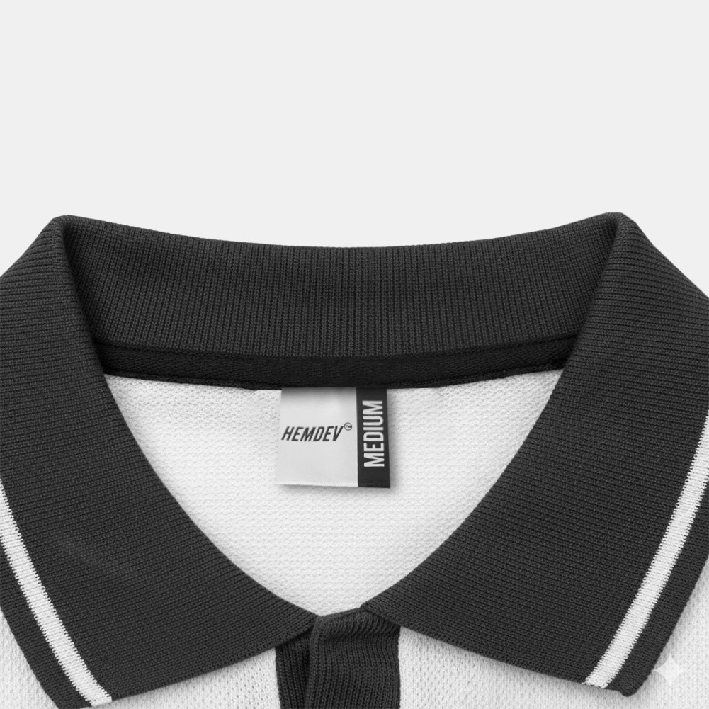 Hemdev Polo Longsleeve Boxy Cent White Tees