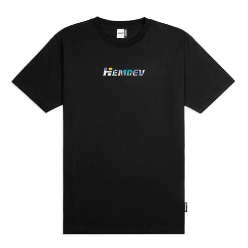 Image of Hemdev Tshirt First Logo Black Tees Katun