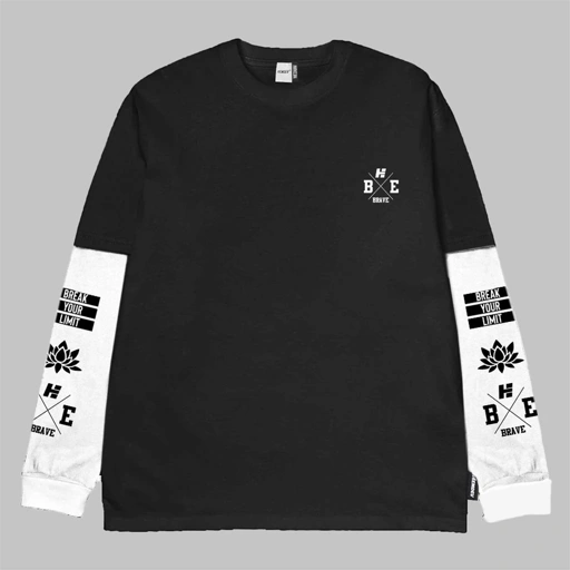 Image of Hemdev Tshirt Doublesleeve Ryker Black Tees Katun