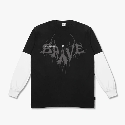 Image of Hemdev Tshirt Doublesleeve Void Black Tees Katun