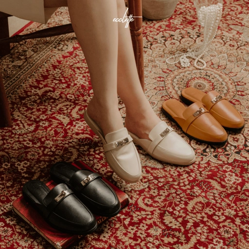 Image of ECCLETTE - ELOISE LOAFER | FLAT WANITA KOKOP KEKINIAN HITS TEPLEK KOREA SENDAL SLIP ON BAPAO