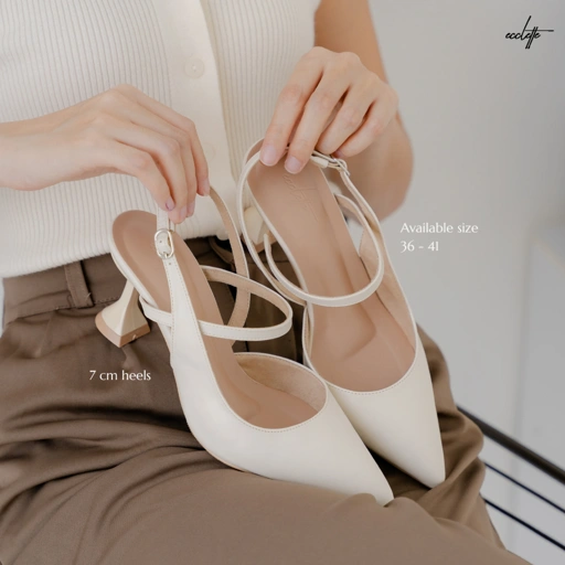 Image of ECCLETTE - ADELLE HEELS 7 cm / Strap Hak Formal Casual Pesta Party Sepatu Wanita Tali Wisuda Graduation Wedding Prewedding