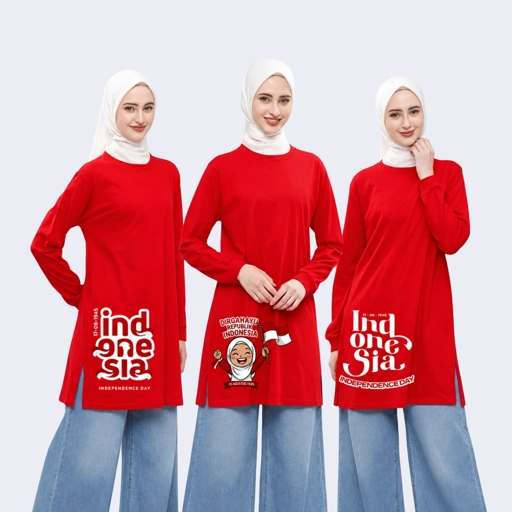 Hijasku Tunik Agustus Kemerdekaan Cotton