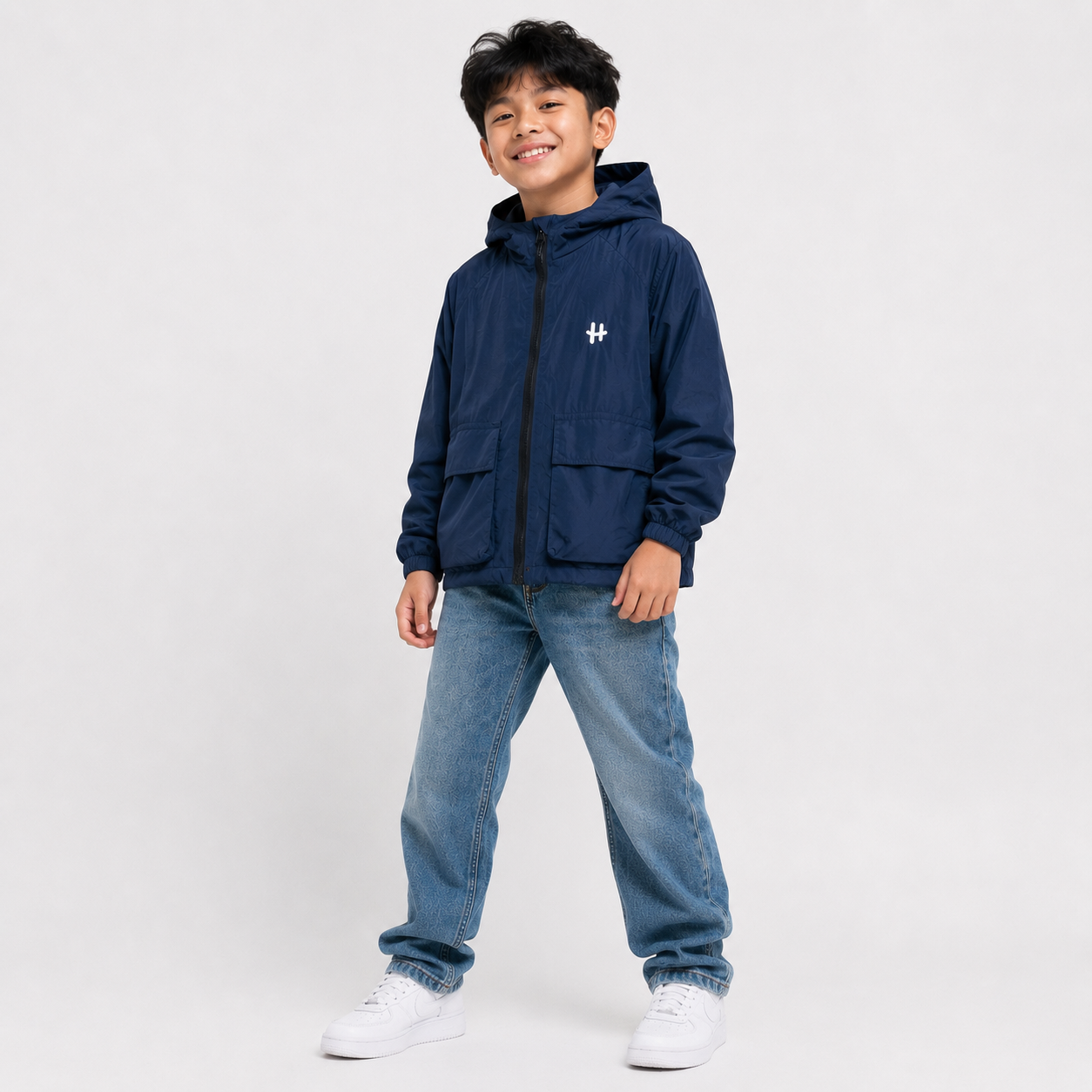 Hijasku Jaket Anak Parka 2in1 Windbreaker Reverse Laki Laki Perempuan