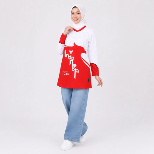 Hijasku Jersey Tunik Kemerdekaan Dry Fit Waffle