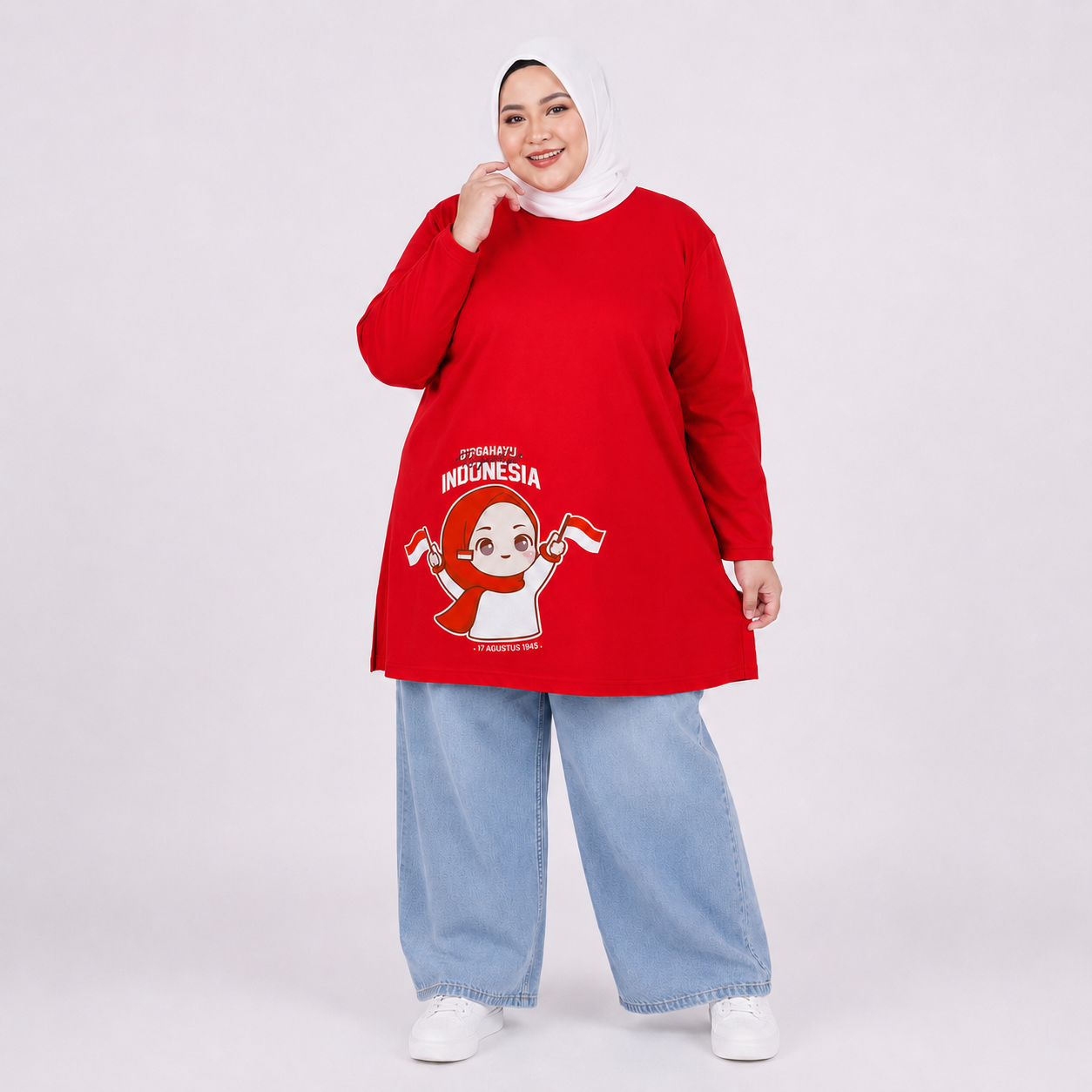 Hijasku Tunik Jumbo Agustus Kemerdekaan Cotton