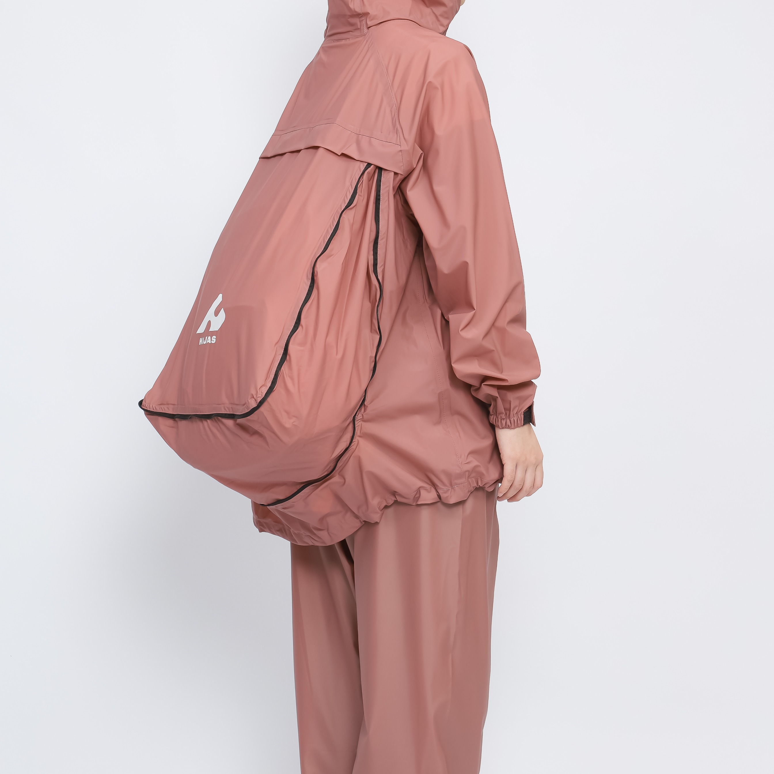 Hijasku Jas Hujan Setelan Backpack