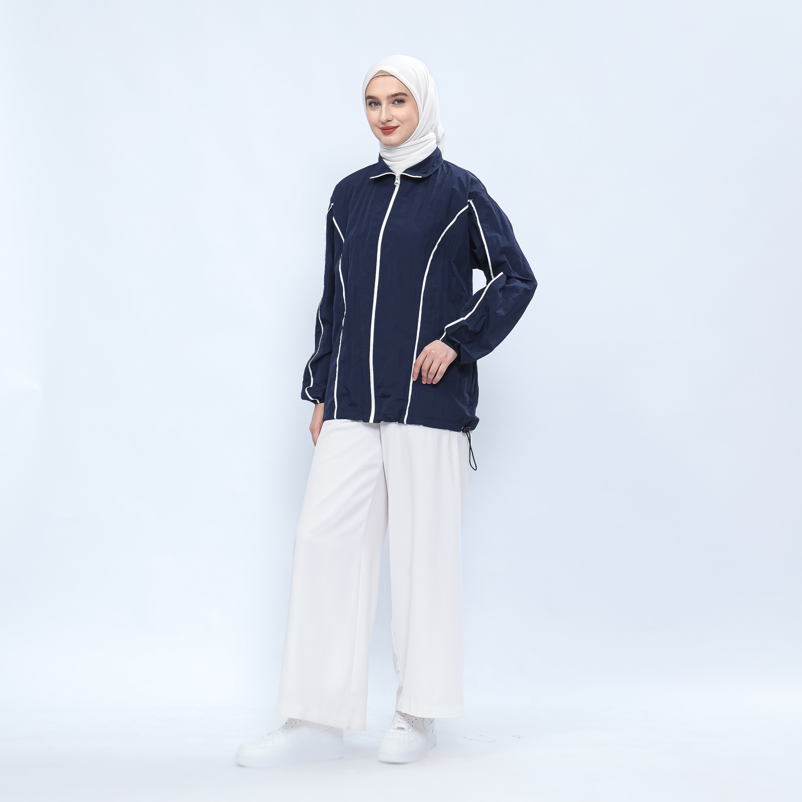 Hijasku Jaket Olahraga Dusky Crinkle