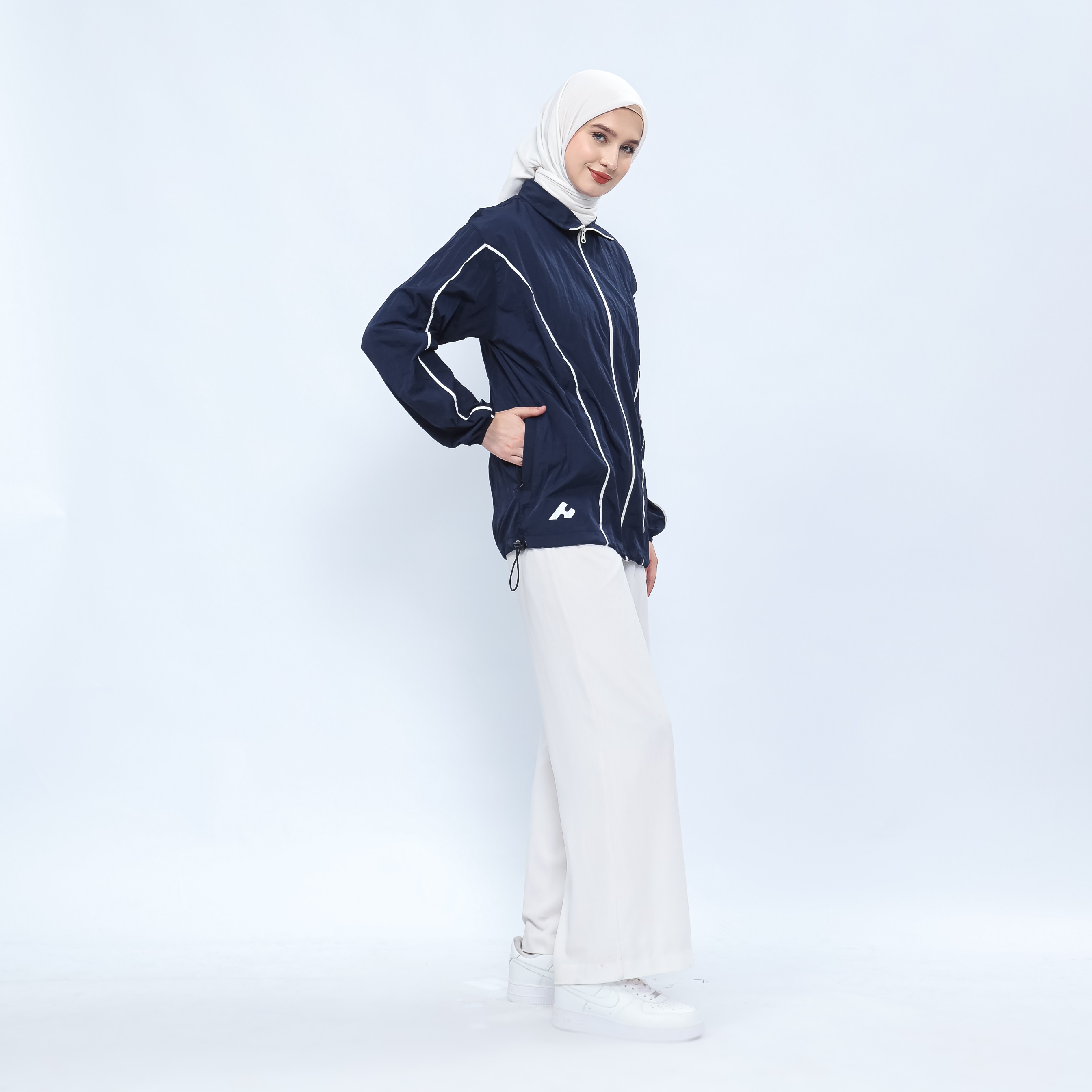 Hijasku Jaket Olahraga Dusky Crinkle
