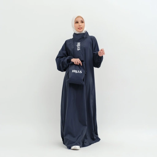 Hijasku Jas Hujan Gamis Zipper