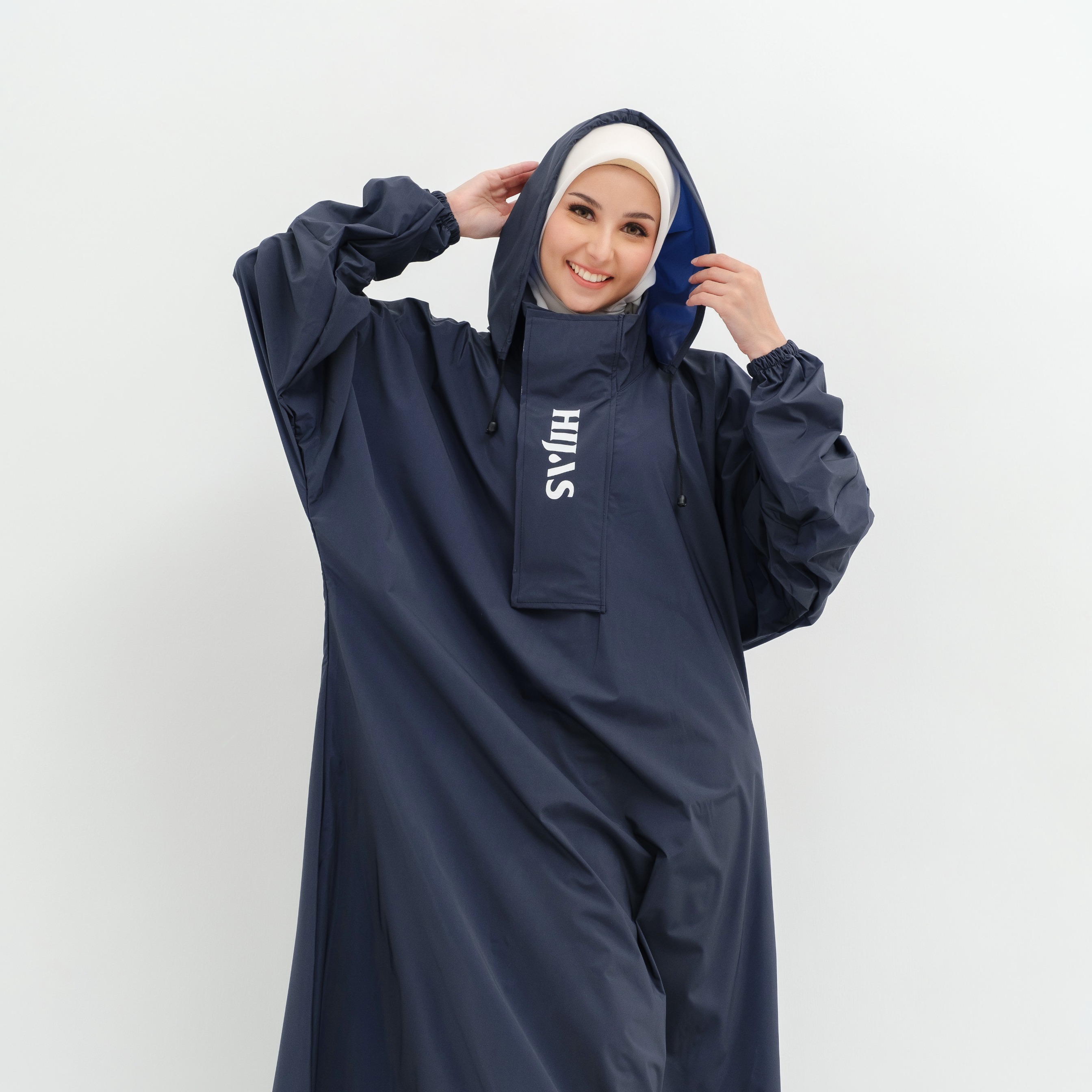 Hijasku Jas Hujan Gamis Zipper