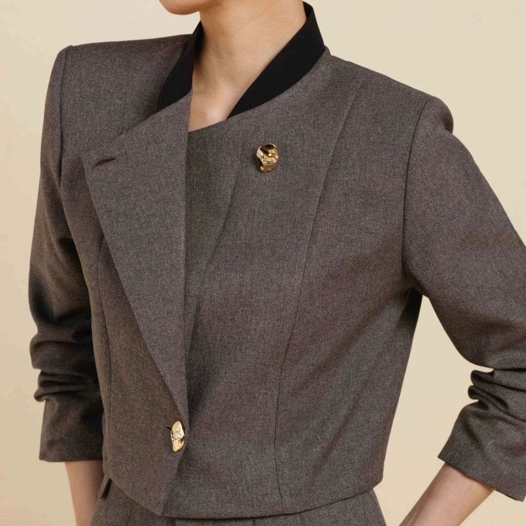 Bastian Blazer In Charcoal